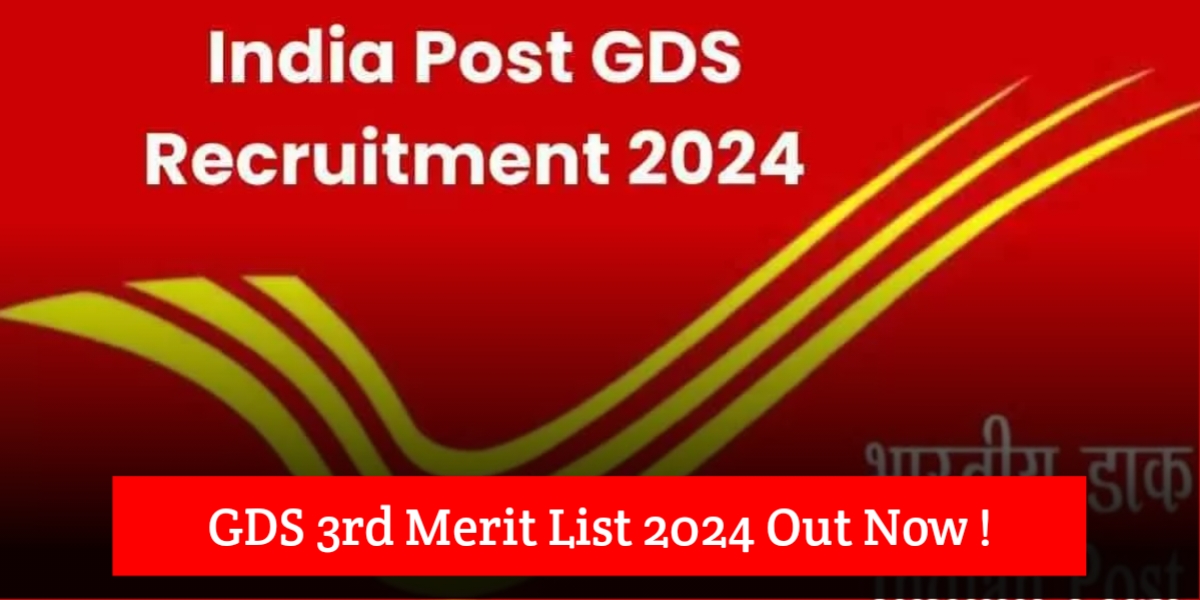 GDS 3rd Merit List 2024