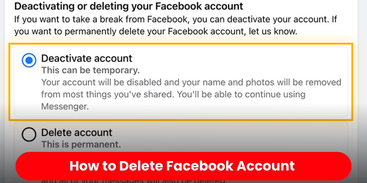 Delete Your Facebook Account